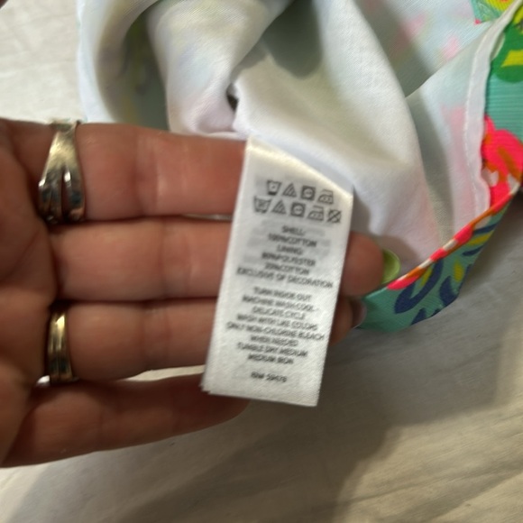 Tommy Bahama Girls 7 Pineapple Shift Dress Bright Multi Cotton Lined NEW - Picture 7 of 7